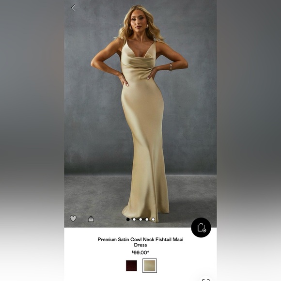 Nasty Gal Dresses & Skirts - Nasty Gal Gold Maxi Dress